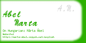 abel marta business card