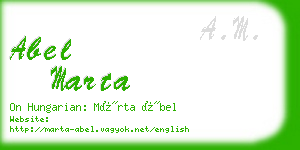 abel marta business card